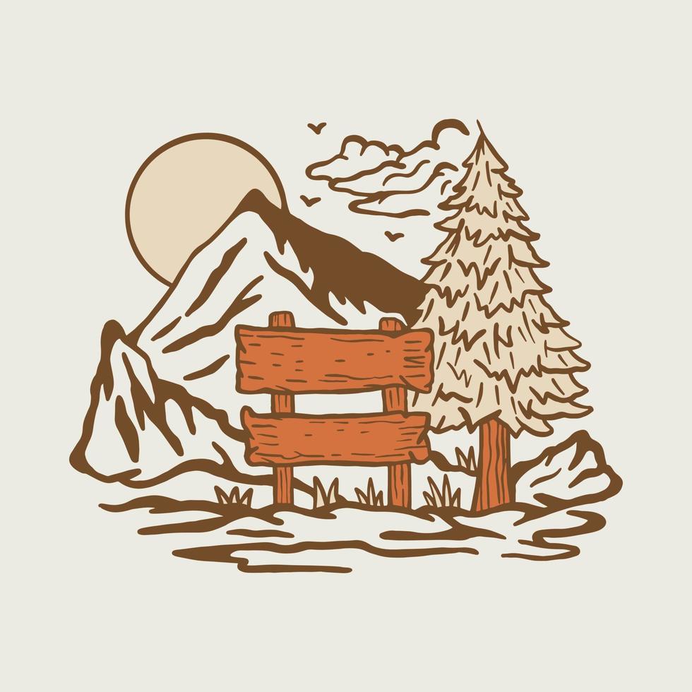 Bra natur för äventyr grafisk illustration vektor konst t-shirt design