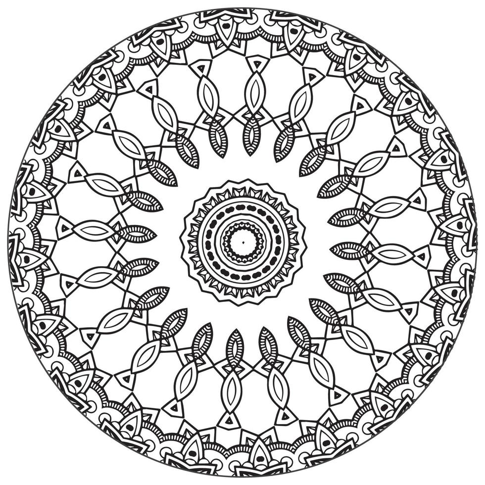 mandalamuster malbuch.ornament rundes mandala perfekt für den einsatz in jeder anderen art von design. orientalischer Vektor, Webdesign-Elemente. vektor