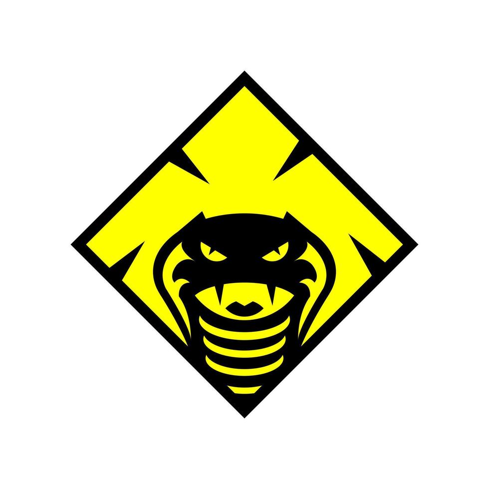 orm kobra ansikte ikon svart illustration. rasande kobra huvud logotyp ikon begrepp. vektor