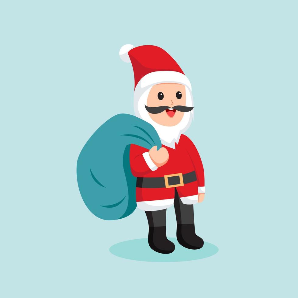 jul santa claus karaktär design illustration vektor