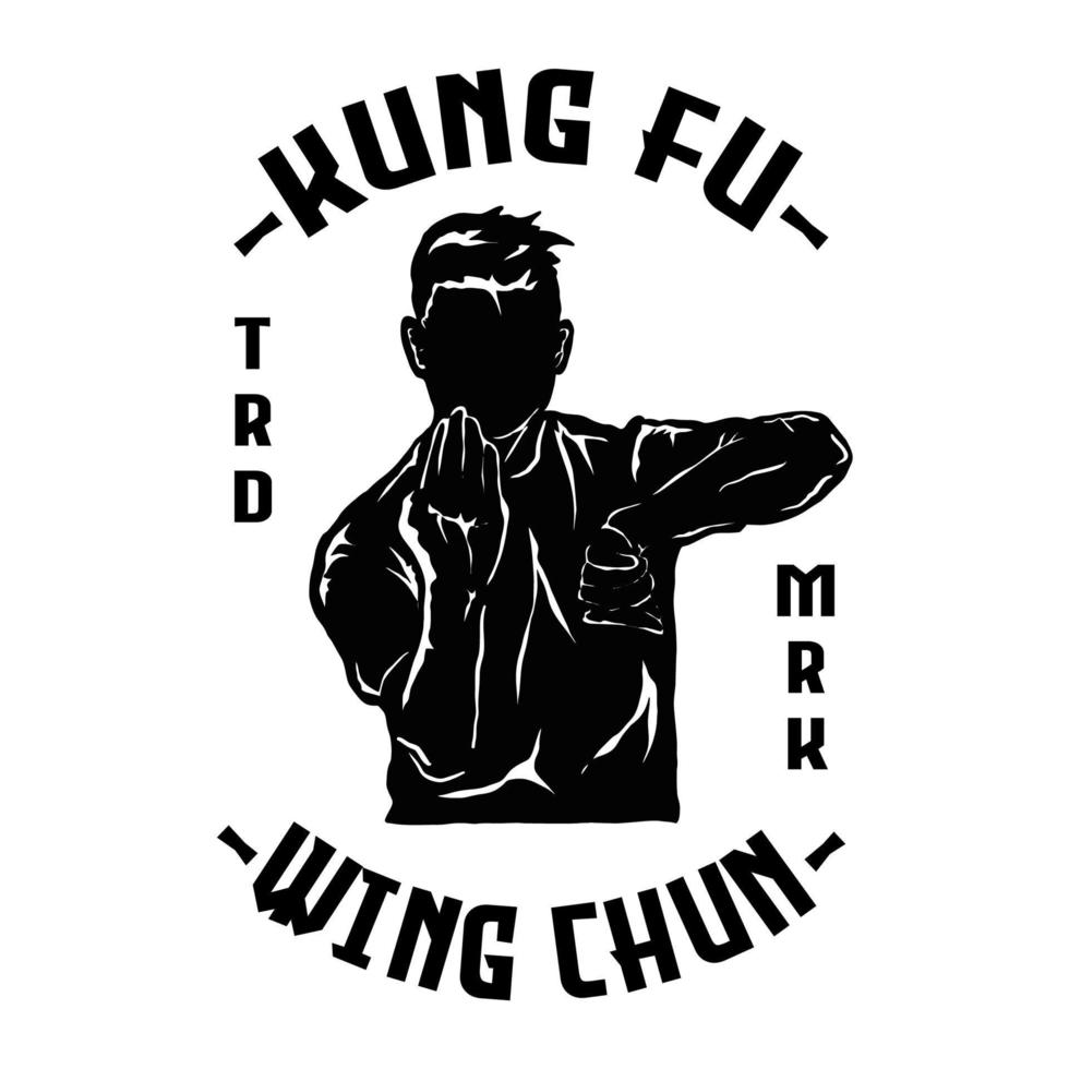 Wingchun-Vektor-Logo-Symbol vektor