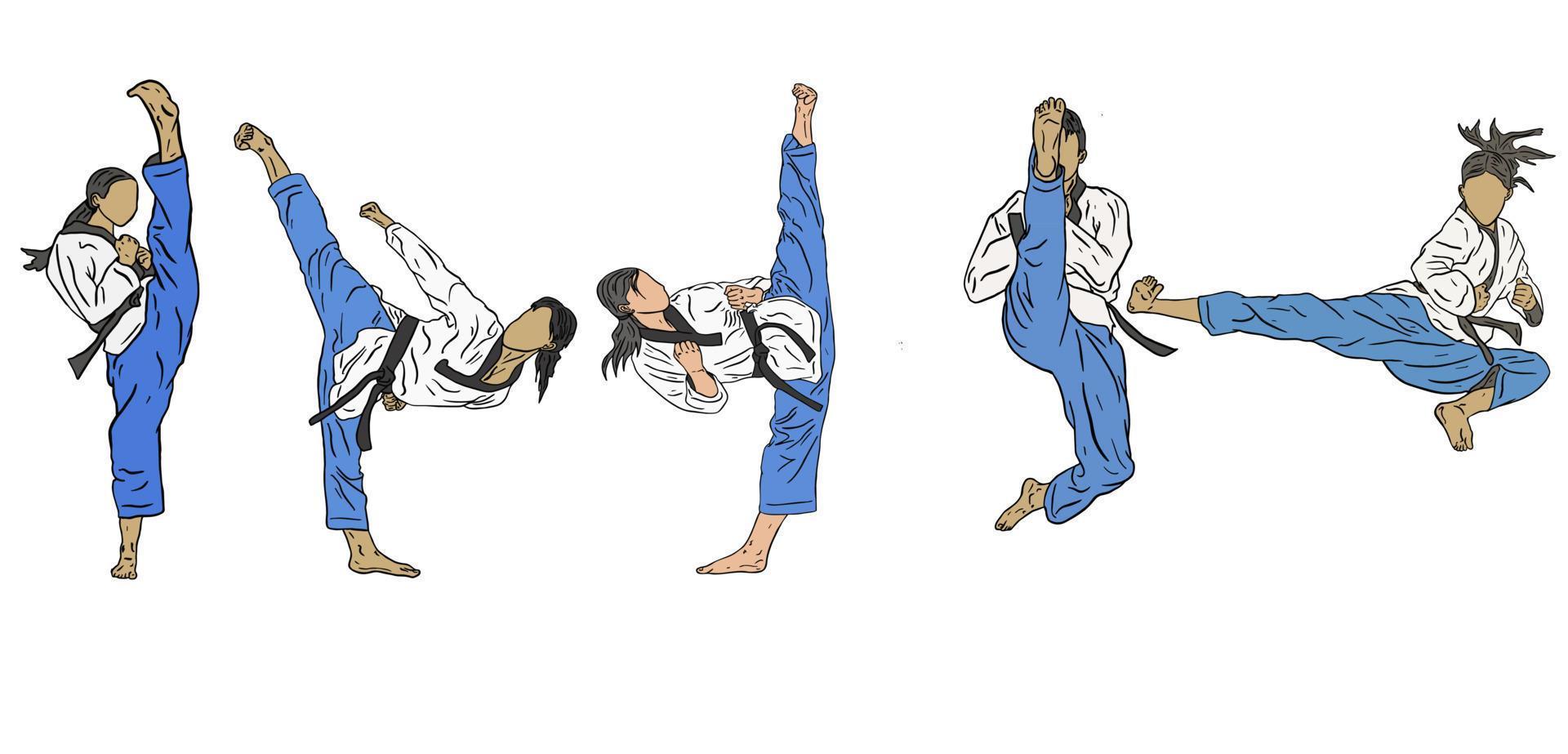 taekwondo logotyp vektor
