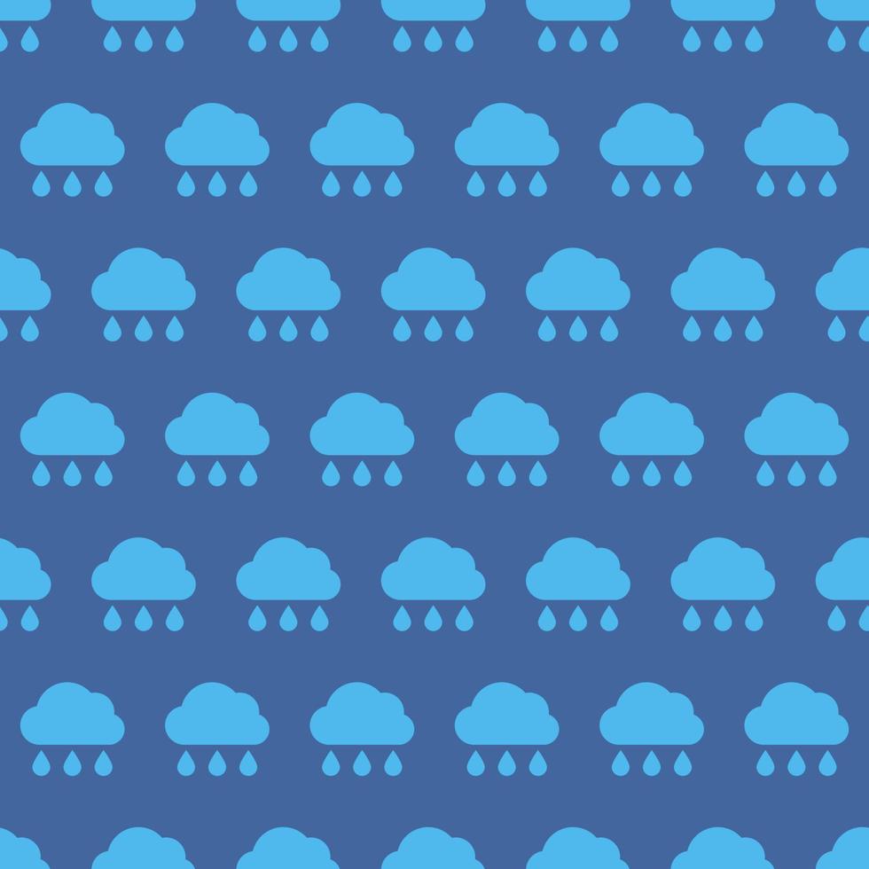 Regenwolke. nahtloses muster von regnerischen wolken. Symbol für schlechtes Wetter. Vektor-Illustration. vektor
