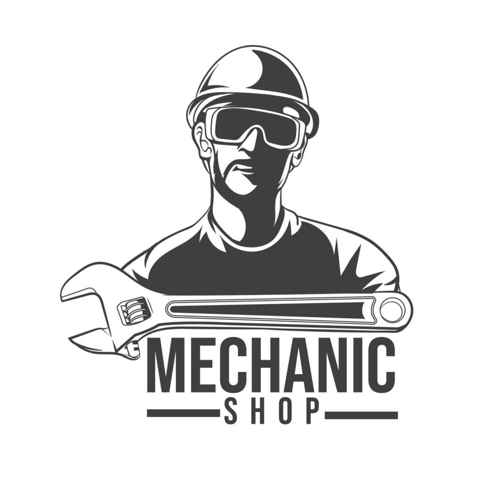 Mechaniker-Logo-Vektor vektor