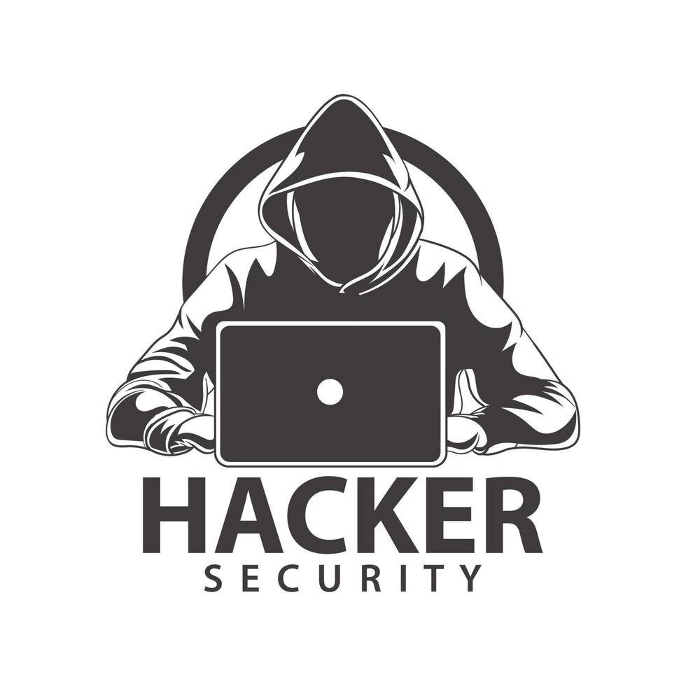 hacker logotyp vektor