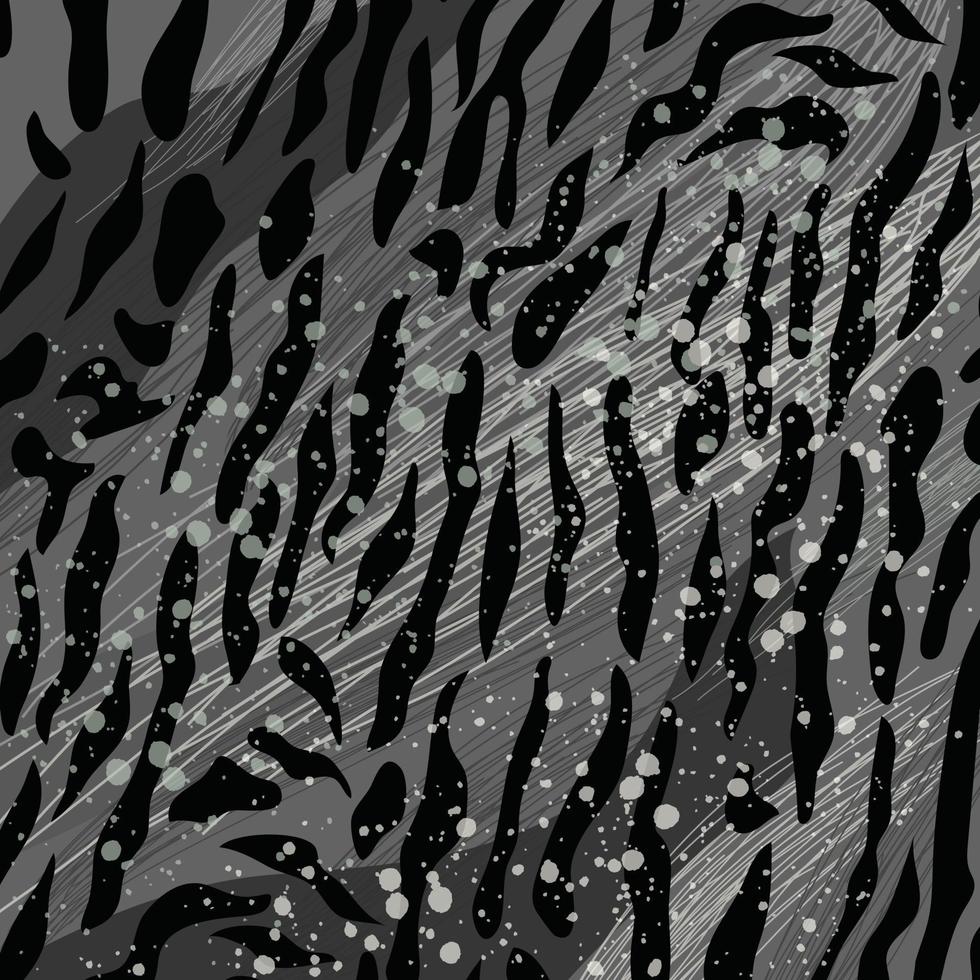 grå abstrakt mönster med katt päls. hand teckning djur- textur. linje abstrakt bakgrund. vektor illustration.