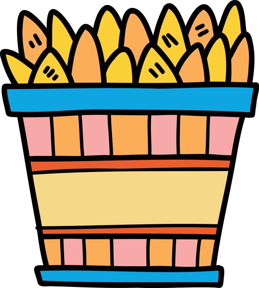 hand gezeichnete pommes-frites-illustration vektor