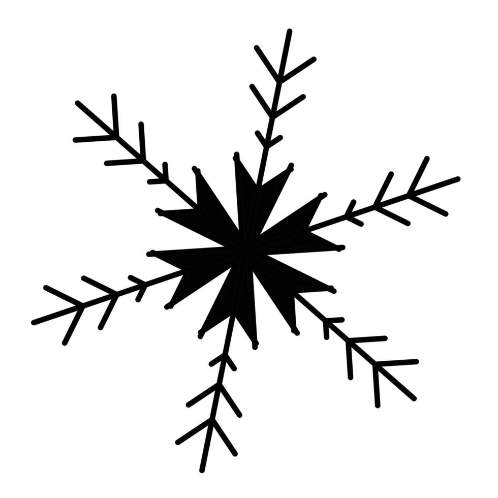 Vektor-Schneeflocke-Web-Symbol isoliert vektor