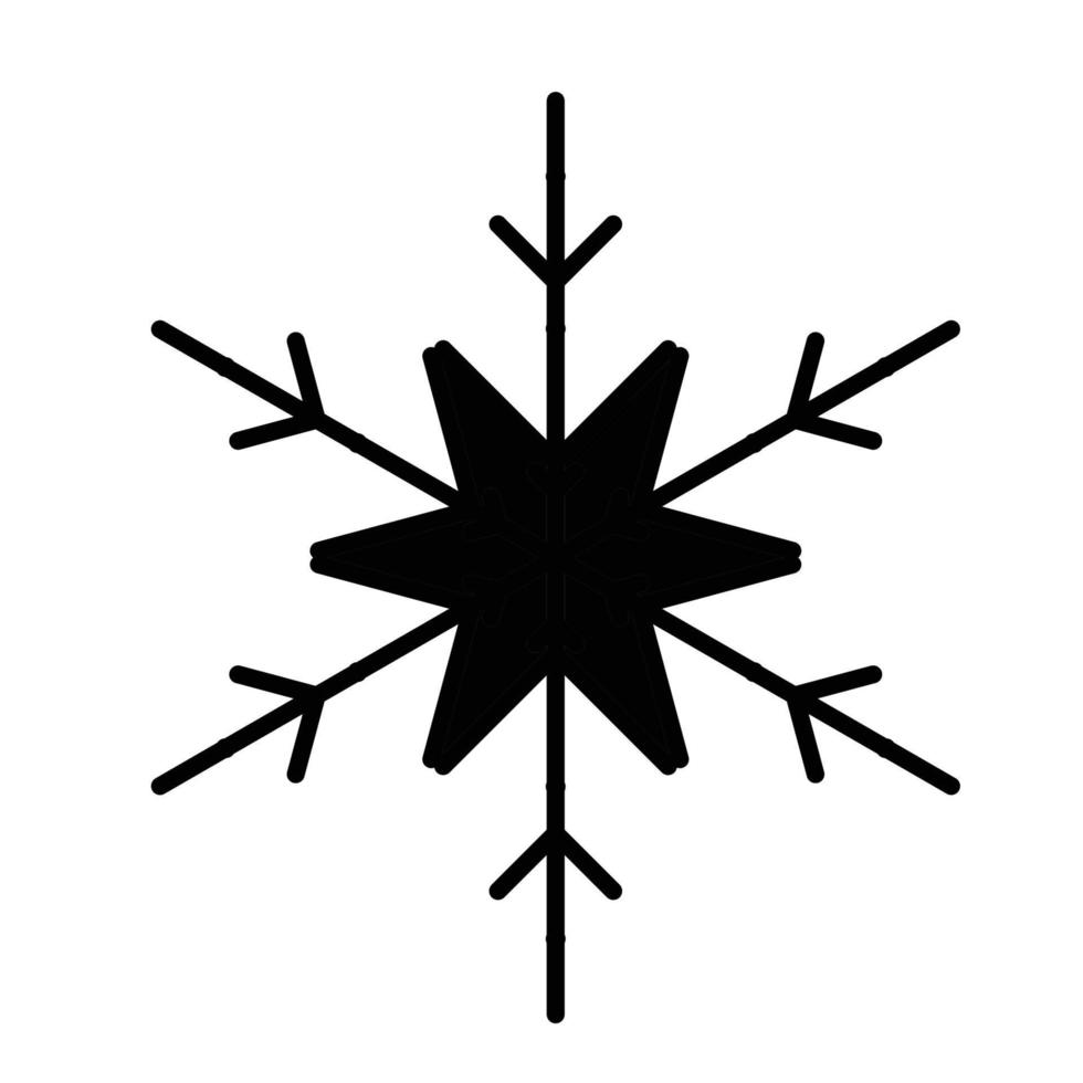 Vektor-Schneeflocke-Web-Symbol isoliert vektor