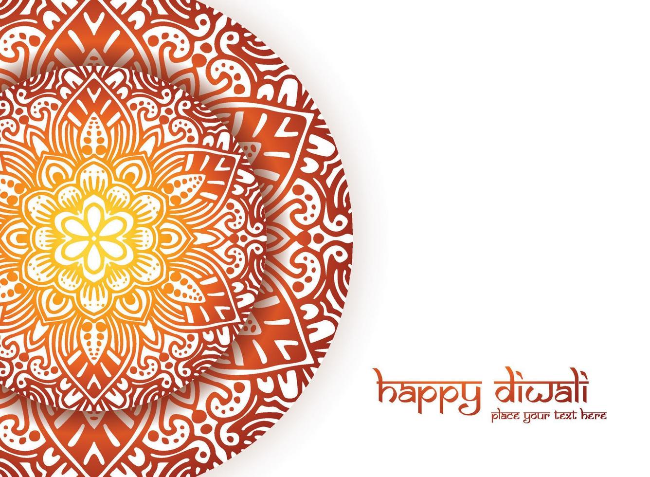 dekorativer mandala feier diwali festival hintergrund vektor