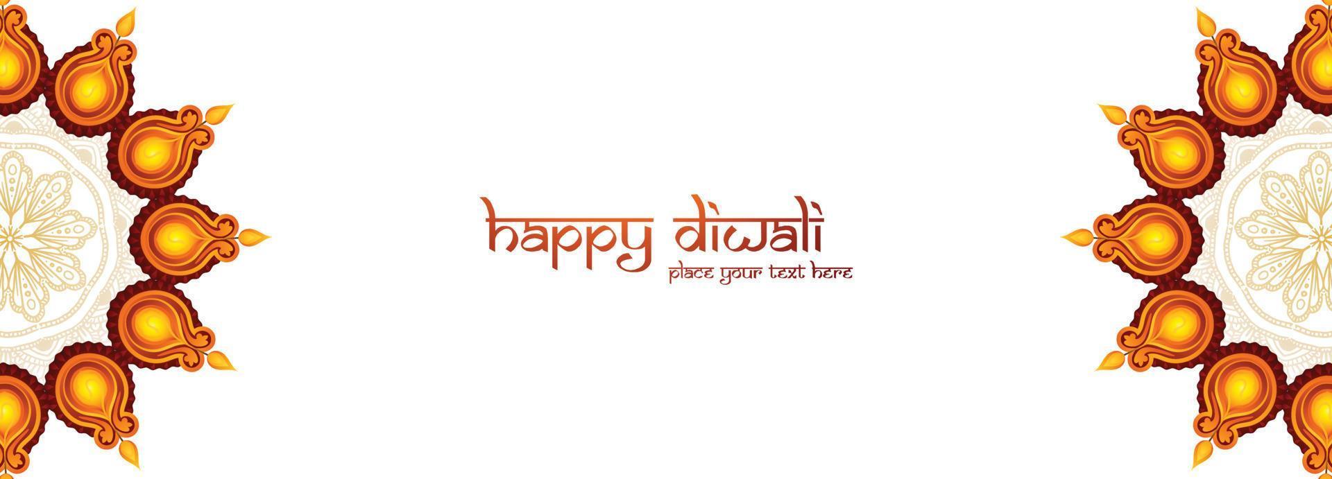 Happy Diwali Creative Festival Banner Hintergrund vektor