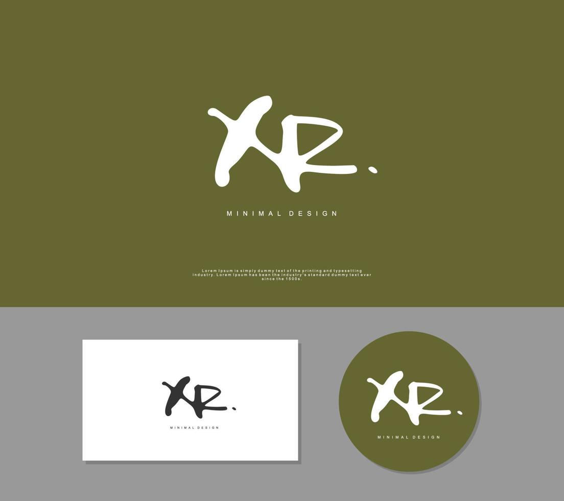 xr-anfangshandschrift oder handgeschriebenes logo zur identität. Logo mit Unterschrift und handgezeichnetem Stil. vektor