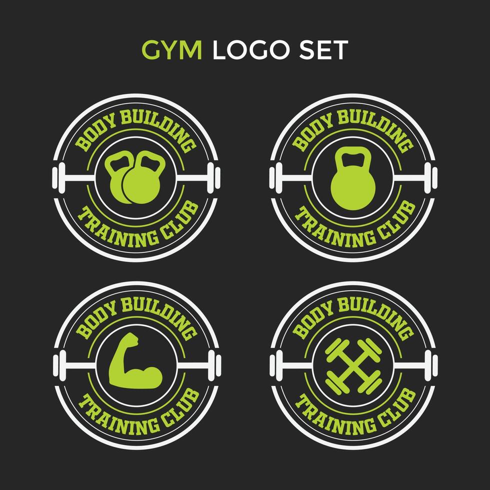 modern Gym logotyp samling vektor