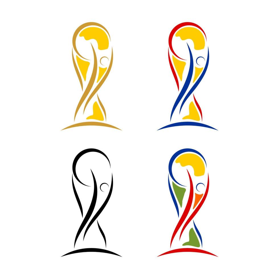 trophäe fifa world cup logo mondial champion. Trophäenvektorillustration. Symbol eines Champions. vektor