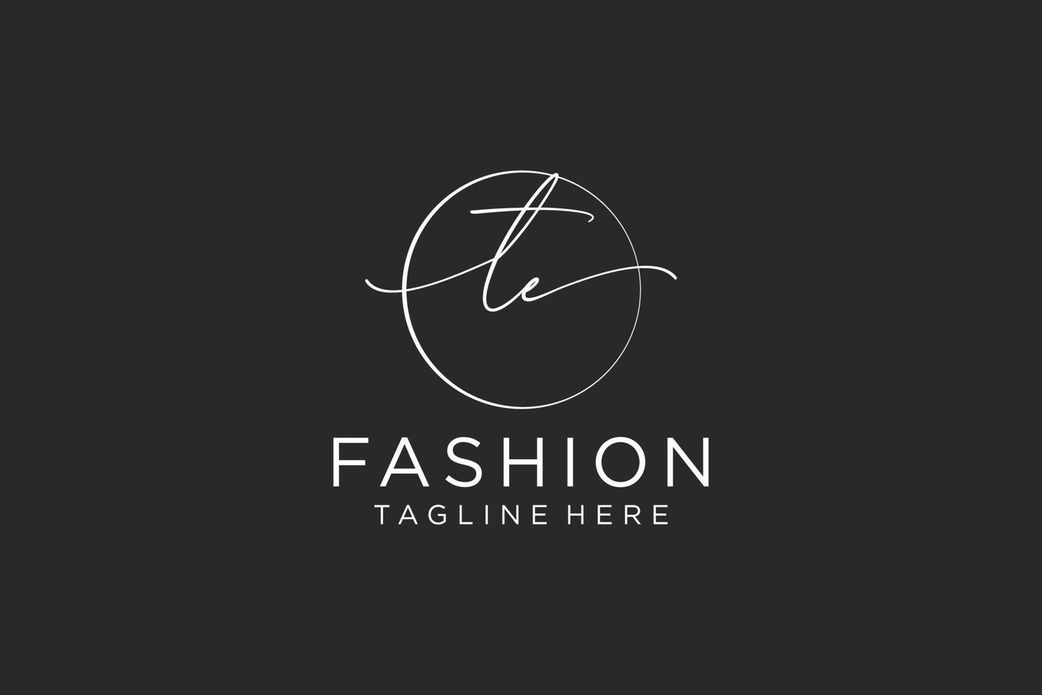 första te feminin logotyp skönhet monogram och elegant logotyp design, handstil logotyp av första signatur, bröllop, mode, blommig och botanisk med kreativ mall. vektor