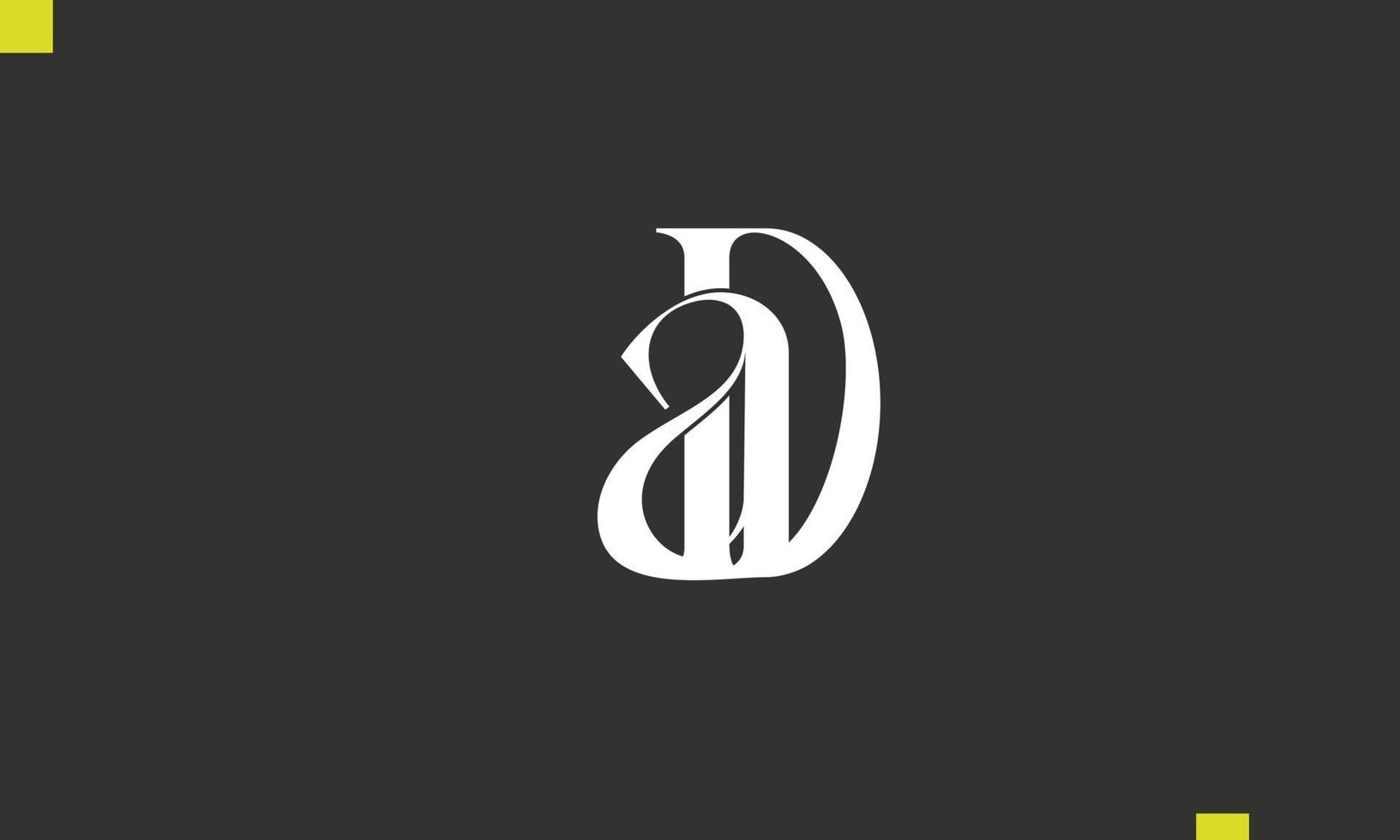 alphabet buchstaben initialen monogramm logo anzeige, da, a und d vektor