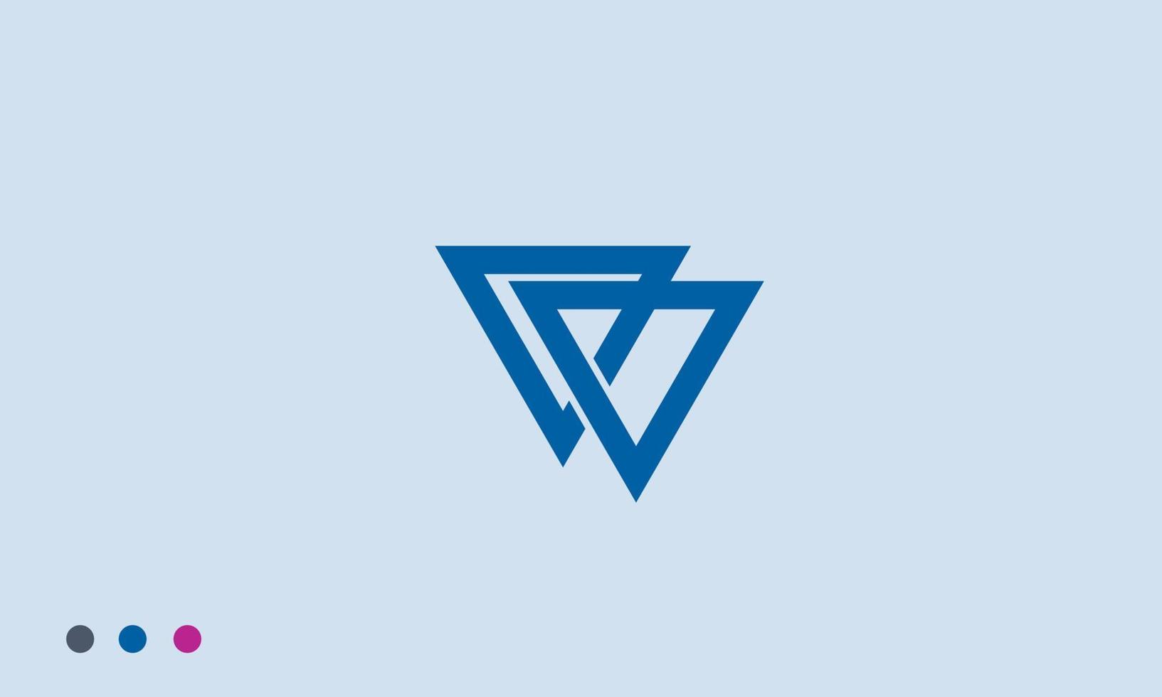 Doppeldreieck-Symbol-Monogramm-Logo vektor
