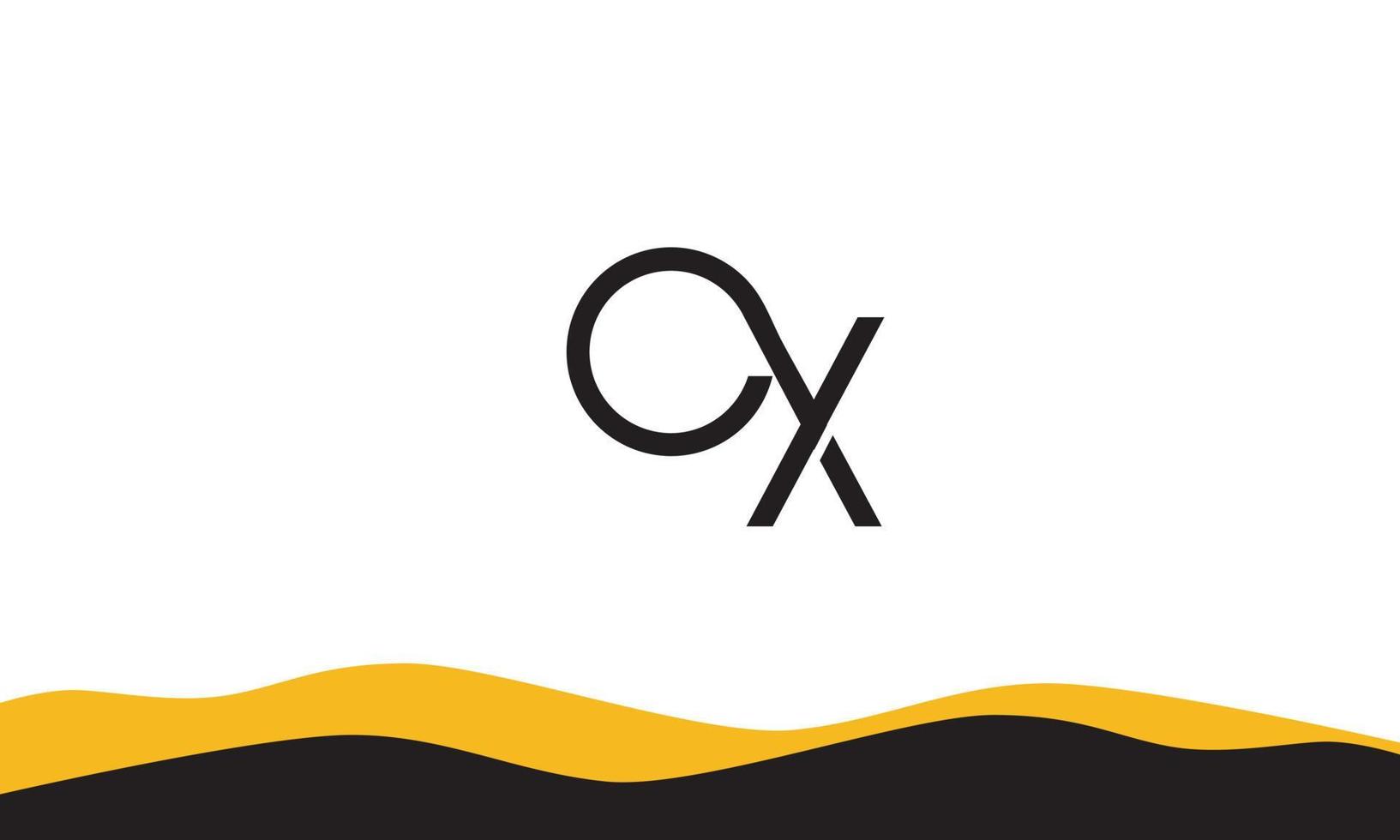 alfabetet bokstäver initialer monogram logotyp ox, xo, o och x vektor