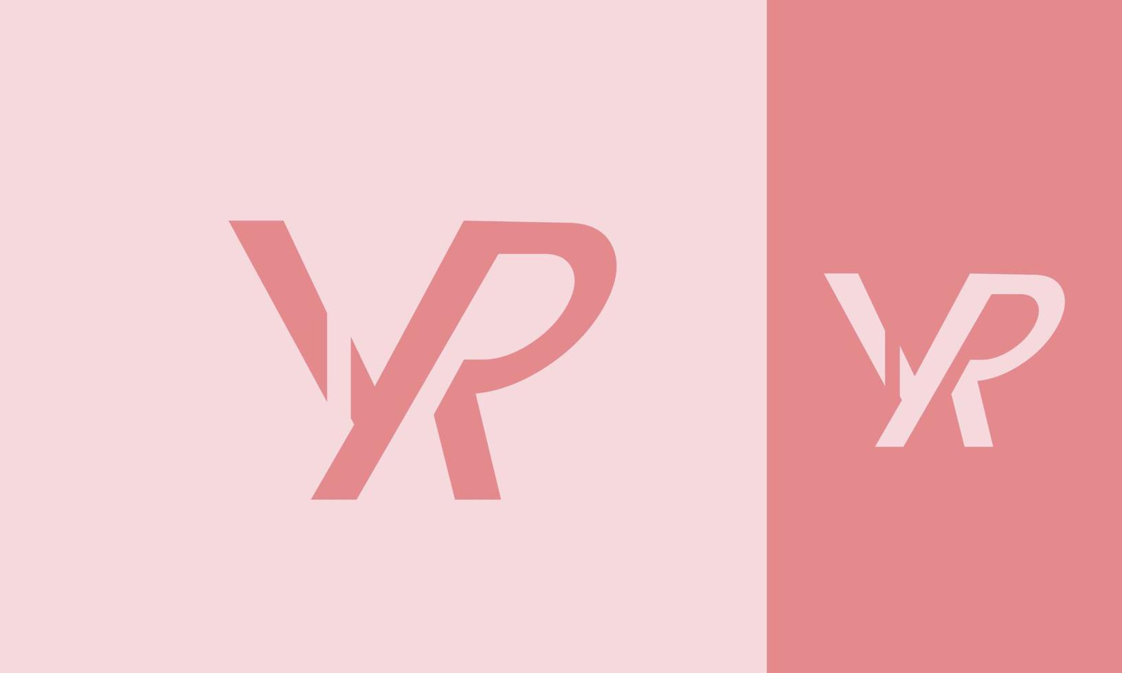 alphabet buchstaben initialen monogramm logo yr, ry, y und r vektor