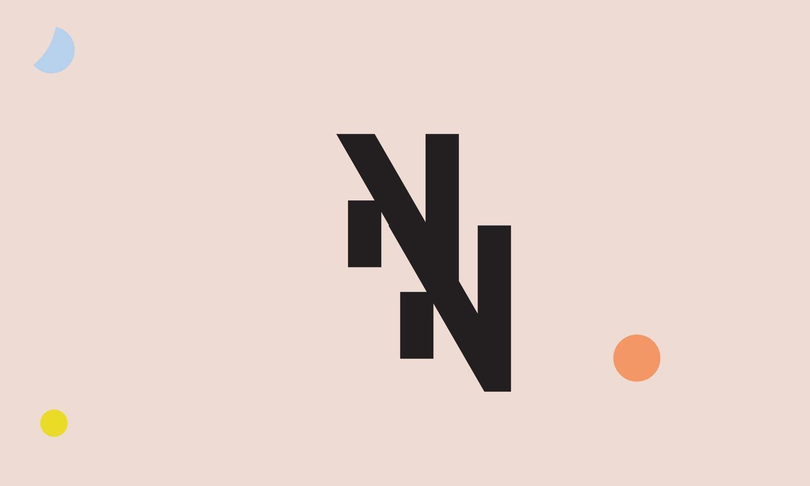 alphabet buchstaben initialen monogramm logo nv, vn, n und v vektor