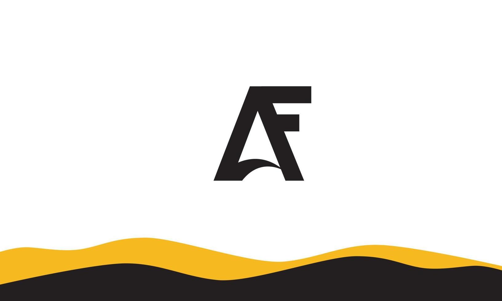 alfabetet bokstäver initialer monogram logotyp af, fa, a och f vektor