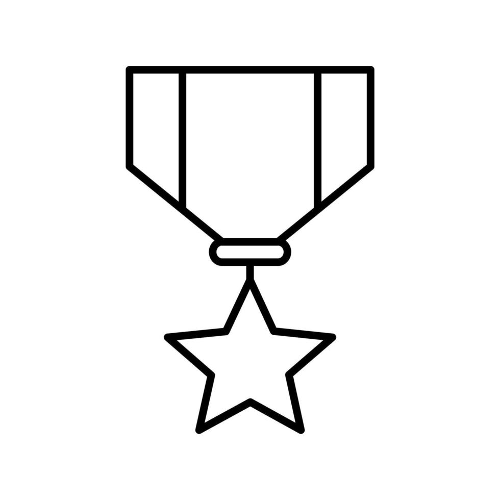 Umrisssymbol der Sternmedaille vektor