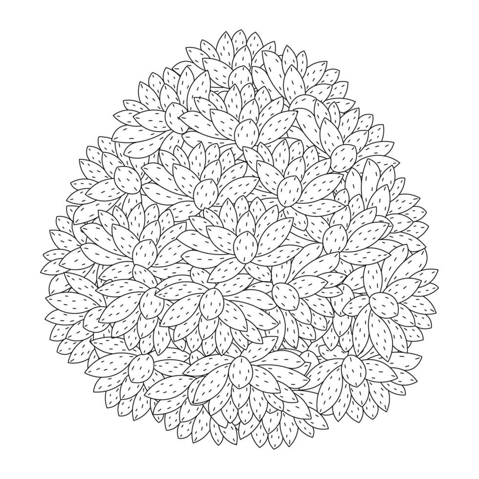 Lotusblume Malseite der Einfachheit künstlerisch gezeichnet mit Blütenblume auf isoliertem Hintergrund vektor