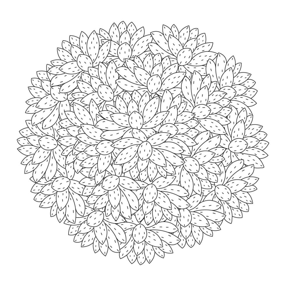 lotus blomma färg sida av enkelhet konstnärlig dragen med blomma blomma på isolerat bakgrund vektor