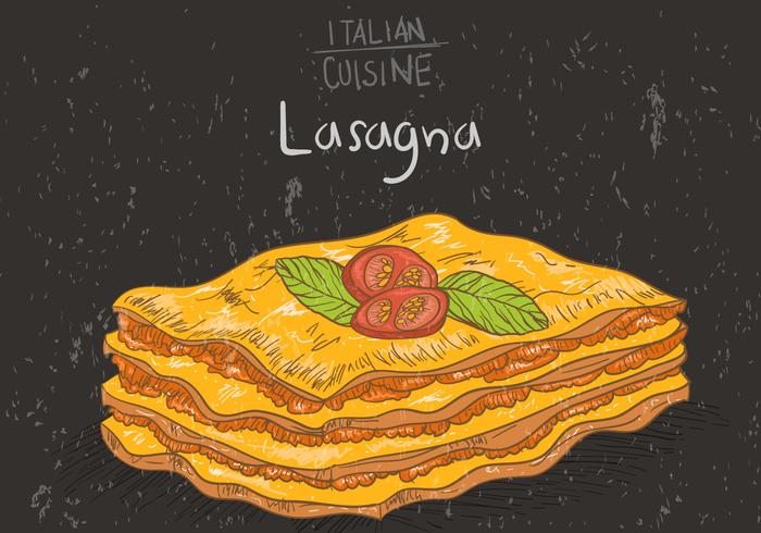 Lager av Lasagne Vector