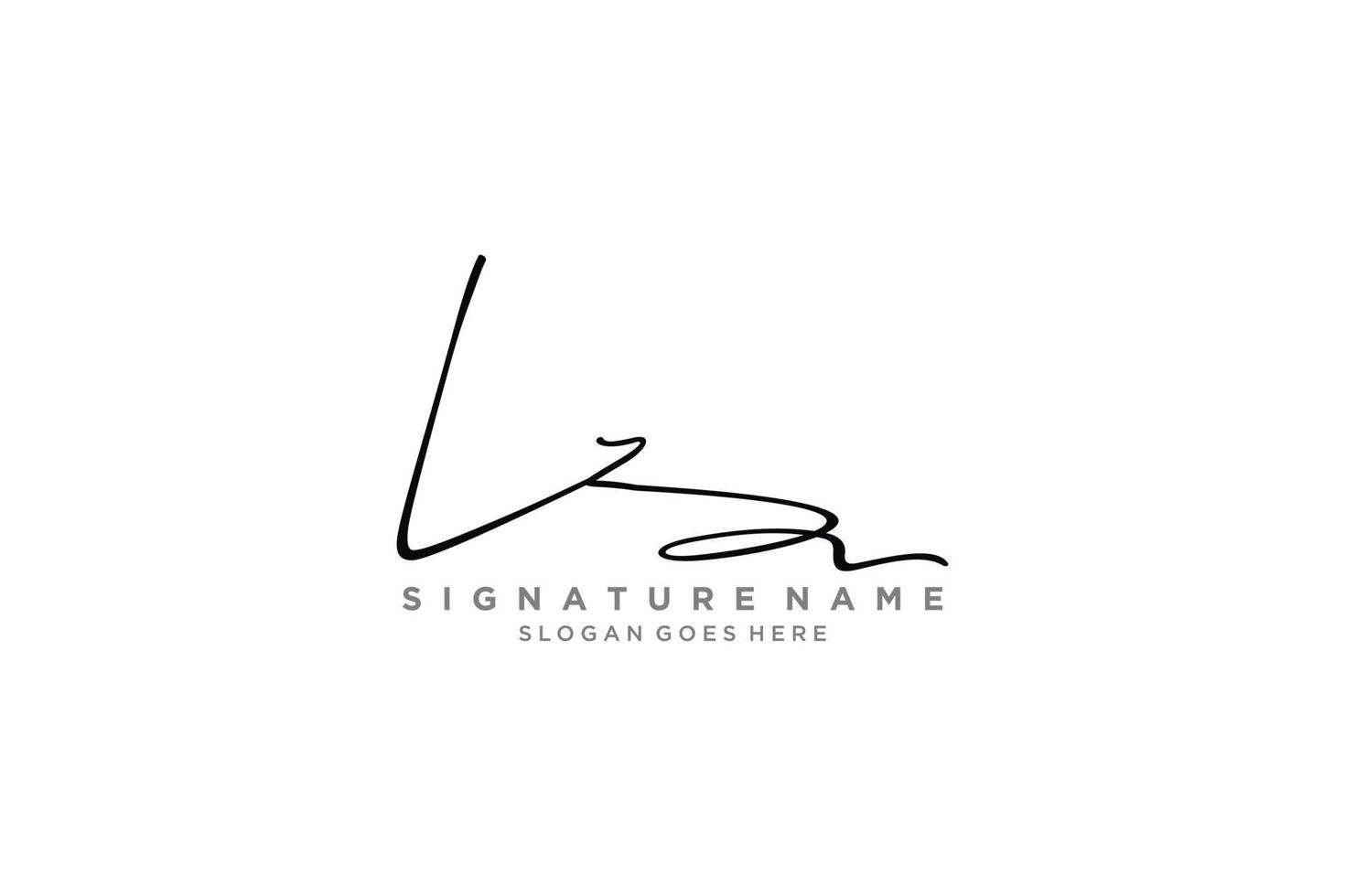 första lz brev signatur logotyp mall elegant design logotyp tecken symbol mall vektor ikon