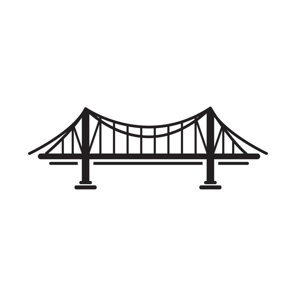 Brückenvektorikonenillustration vektor
