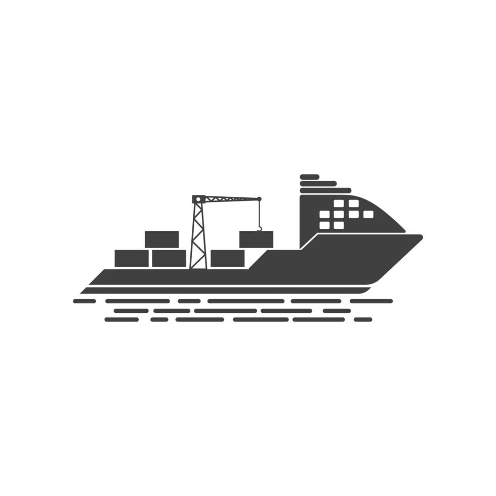 kryssningsfartyg vektor ikon illustration