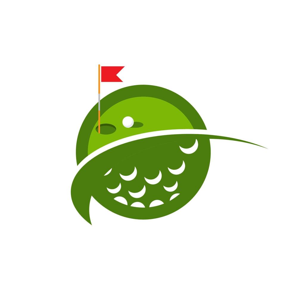 Golf-Logo-Vorlage-Vektor-Illustration vektor
