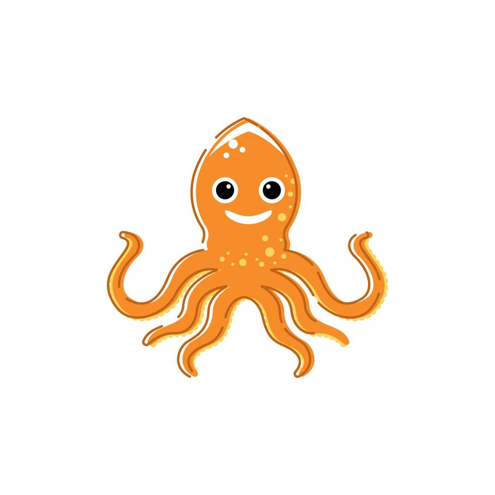 Oktopus-Vektor-Symbol-Illustration vektor