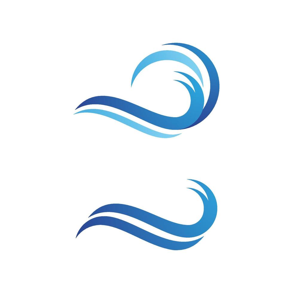 Wasserwellen-Symbol-Vektor-Design vektor
