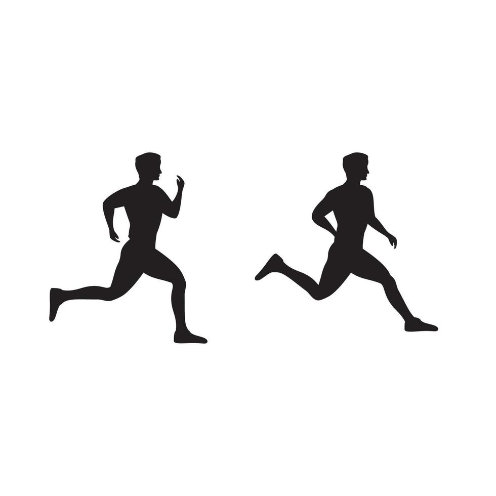 Laufen Sie Sport-Vektor-Icon-Design-Illustration vektor