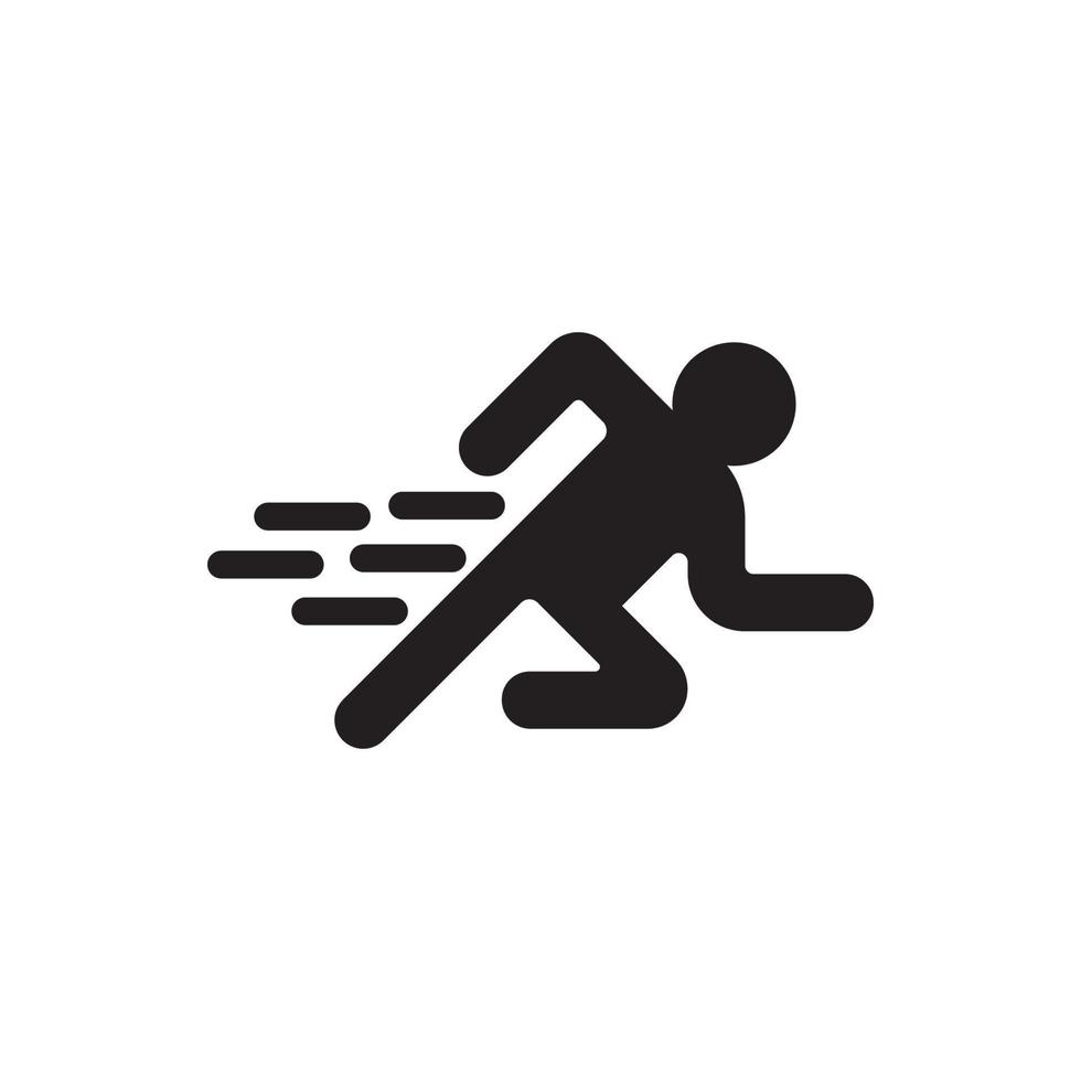 Laufen Sie Sport-Vektor-Icon-Design-Illustration vektor