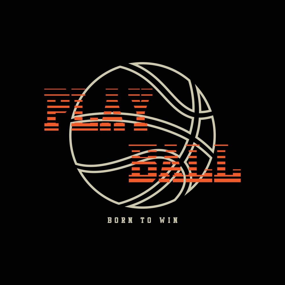 basket illustration typografi. perfekt för t-shirtdesign vektor