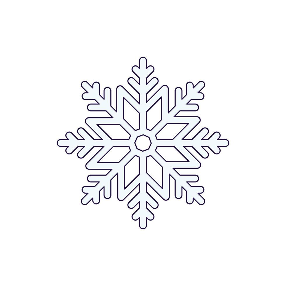 jul och ny år begrepp. vibrerande vektor illustration av snöflinga i tecknad serie stil. levande bild perfekt för webb webbplatser, böcker, butiker, butiker