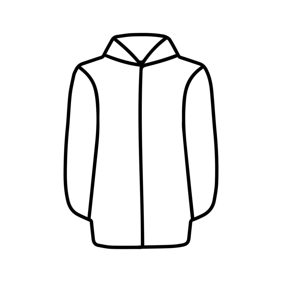 hand gezeichnete gekritzelillustration der modejacke. isoliertes Element auf weißem Hintergrund. Winterpullover vektor