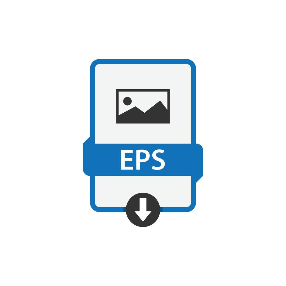 EPS-Dateisymbol flacher Designvektor vektor