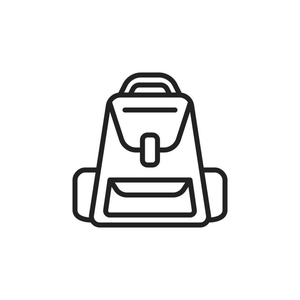 Rucksack, Schultasche, Linie, Symbol, Element, Vektor