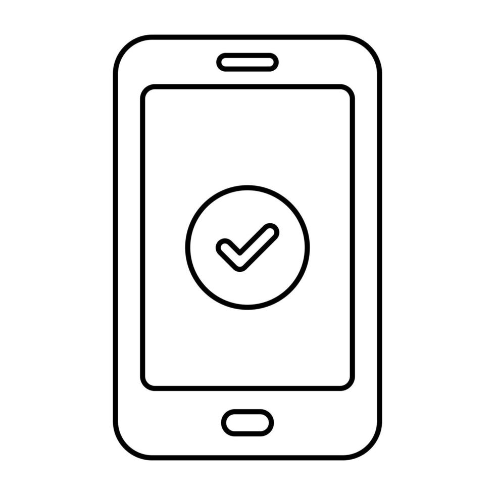 ein Icon-Design eines verifizierten Mobiltelefons vektor