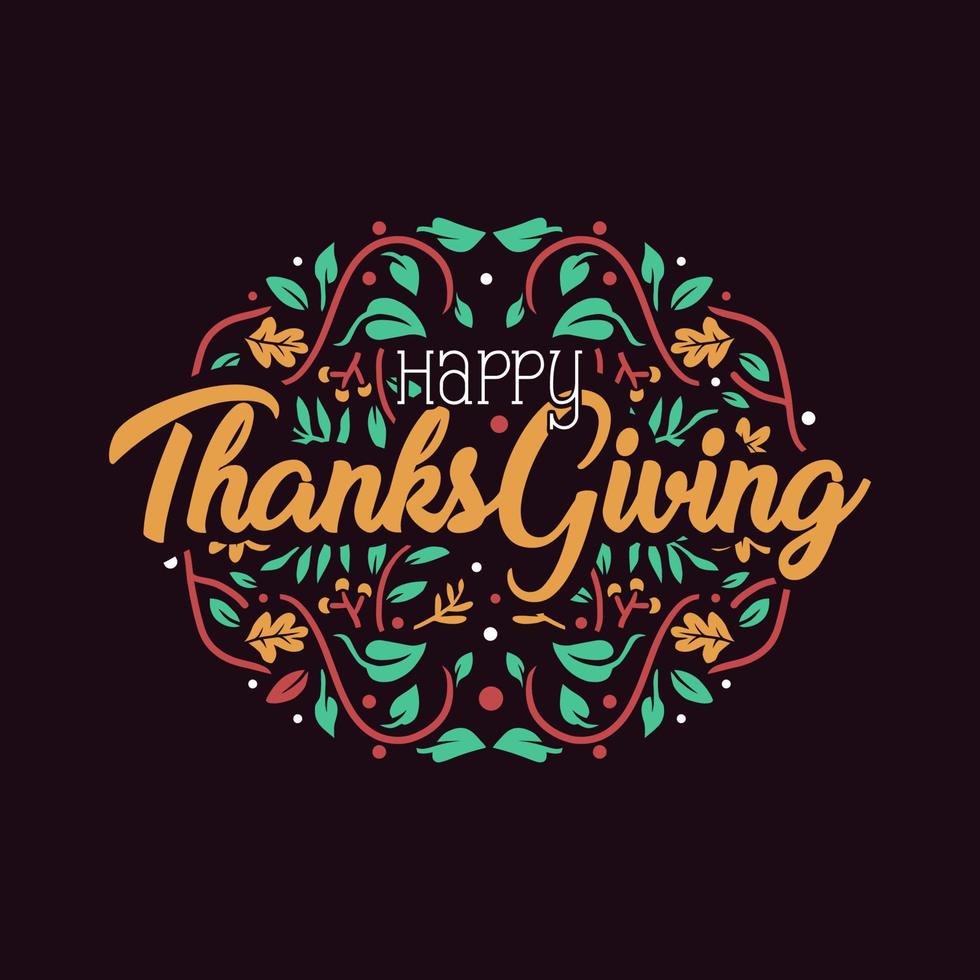 Vektor-Illustration. Happy Thanksgiving Day Typografie vektor