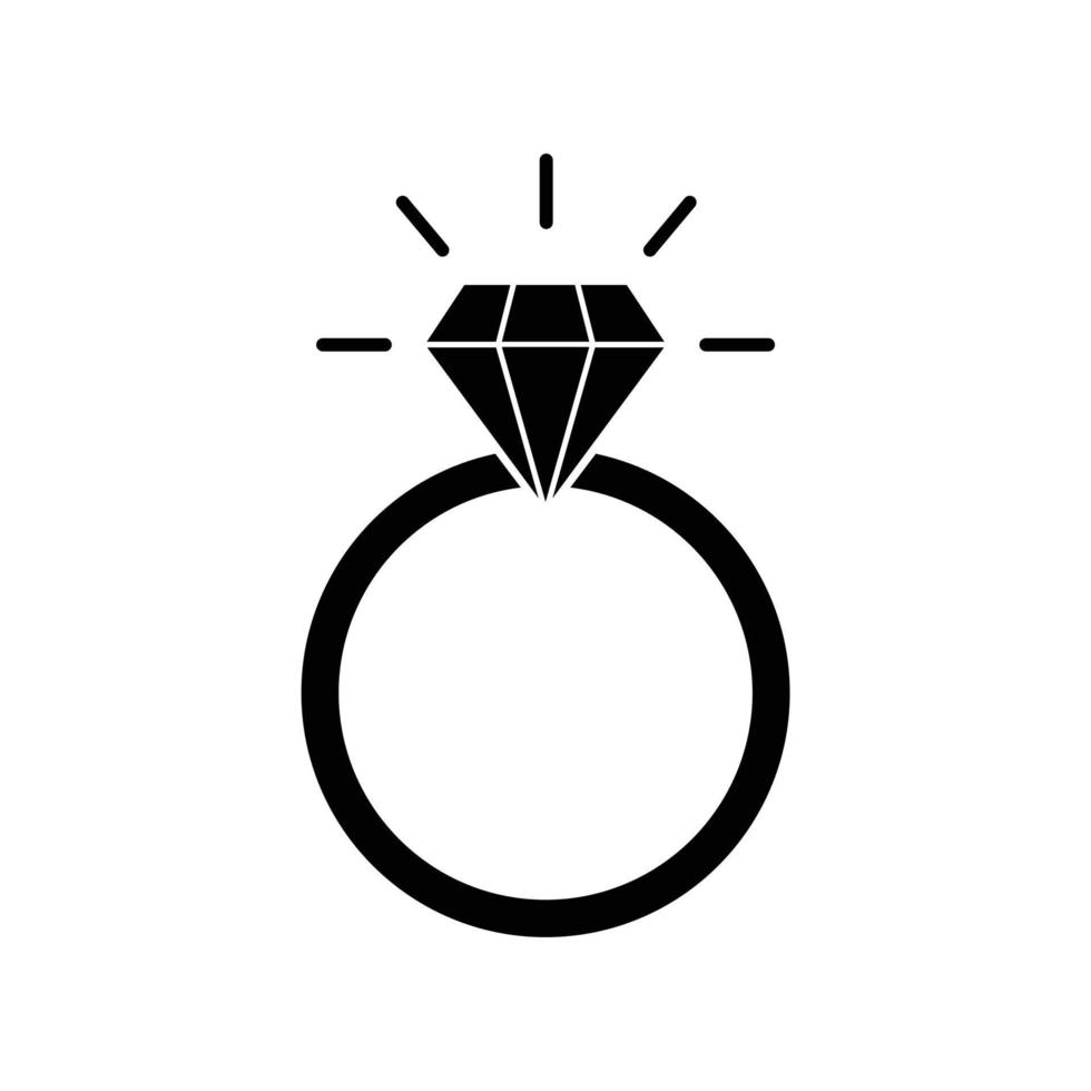 Ring-Diamant-Flachsymbol vektor