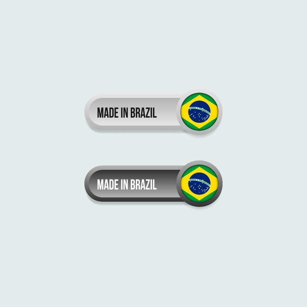 tillverkad i Brasilien klistermärke för produkt förpackning vektor