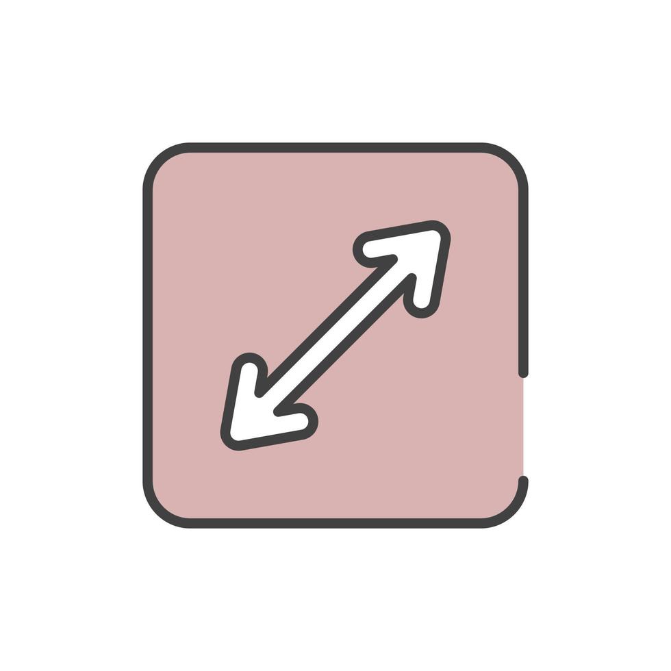 fullskärm ikon vektor illustration.