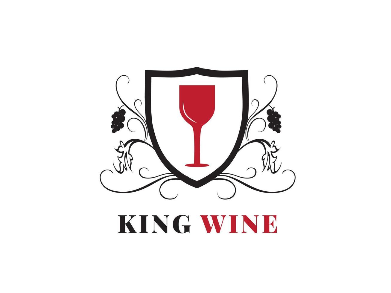 kung vin logotyp vektor