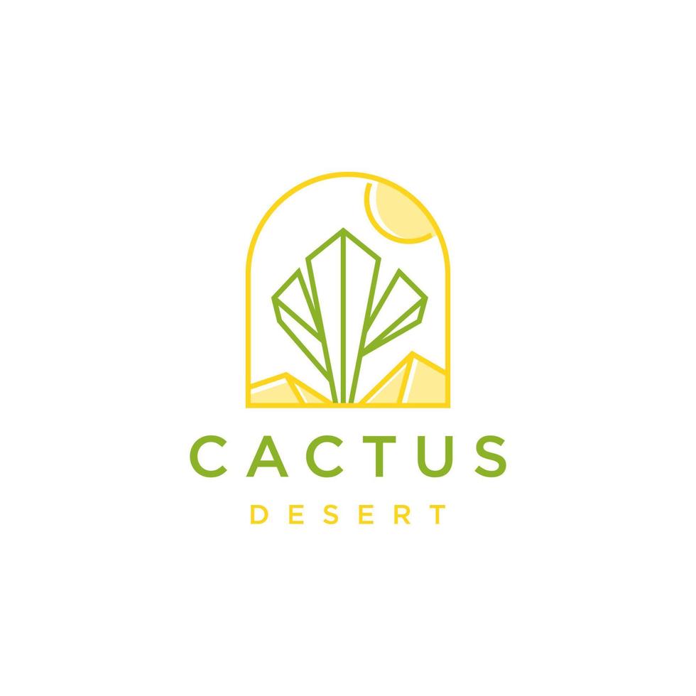 Kaktus-Logo-Icon-Design-Vorlage vektor