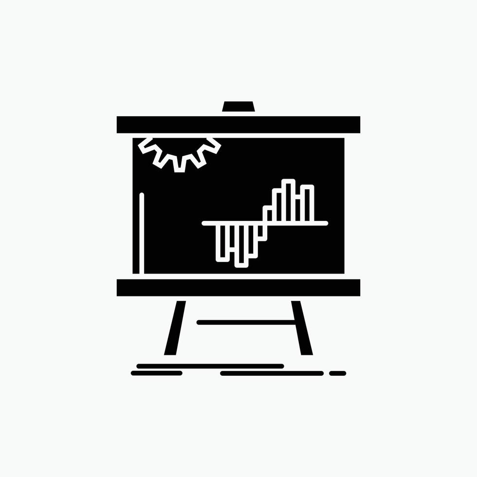 Geschäft, Diagramm, Daten, Grafik, Statistik-Glyphen-Symbol. vektor isolierte illustration